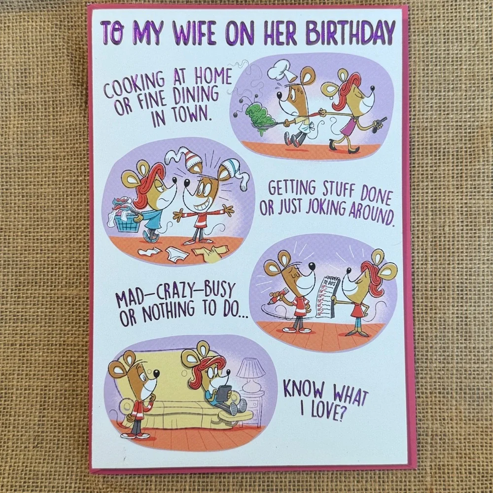 🌻 Bundle of 2 Hallmark Husband to Wife Birthday Cards